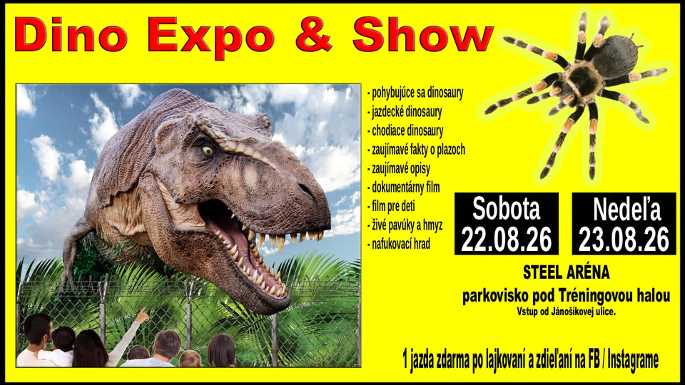 Dino Expo & Show & Pavúky STEEL ARÉNA