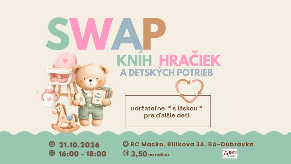 SWAP hračiek, kníh a detských potrieb